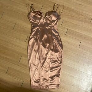 Bronze tight dress